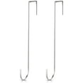 thumbnail image 1 of 12 Inch Christmas Wreath Hanger Hooks Over Door Metal Hooks Practical Clothes Towel Hanger Hooks for Christmas Front Door Decorations (Silver,2 Pieces), 1 of 7