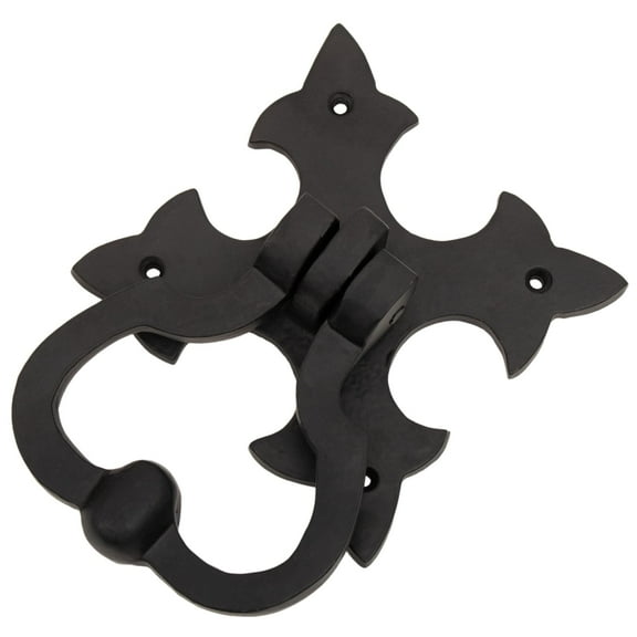 sakega gothic iron door knocker – hand forged medieval black front door hardware, heavy cast iron vintage knockers for wooden doors, rustic antique look for home décor & entry gates