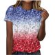 thumbnail image 2 of Fiudx Ofertas Flash Artículos En Oferta Camiseta Informal de Manga Corta con Cuello Redondo y Estampado a La Moda para Mujer, 2 of 4