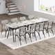 thumbnail image 3 of Compact 5-piece dining set: moderno 43.3 pulgada kitchen mesa con 4 forrado sillas, perfect para small spaces, breakfast nooks, & apartments, 3 of 8