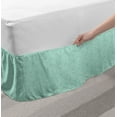 thumbnail image 2 of Abstract Bed Skirt, Geometric Spiral Dots Circling Wavy Lines with Points Curving Rounding Motif, Elastic Bedskirt Dust Ruffle Wrap Around for Bedding Decor, 4 Sizes, Mint Green White, by Ambesonne, 2 of 2