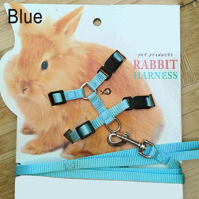 Correa de arnés suave de conejo BluePet, cuerda de tracción ajustable de conejito para correr y caminar