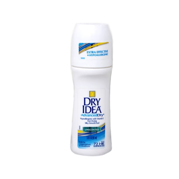Antitranspirante y desodorante Roll On Dry Idea sin perfume, 96 ml, paquete de 2
