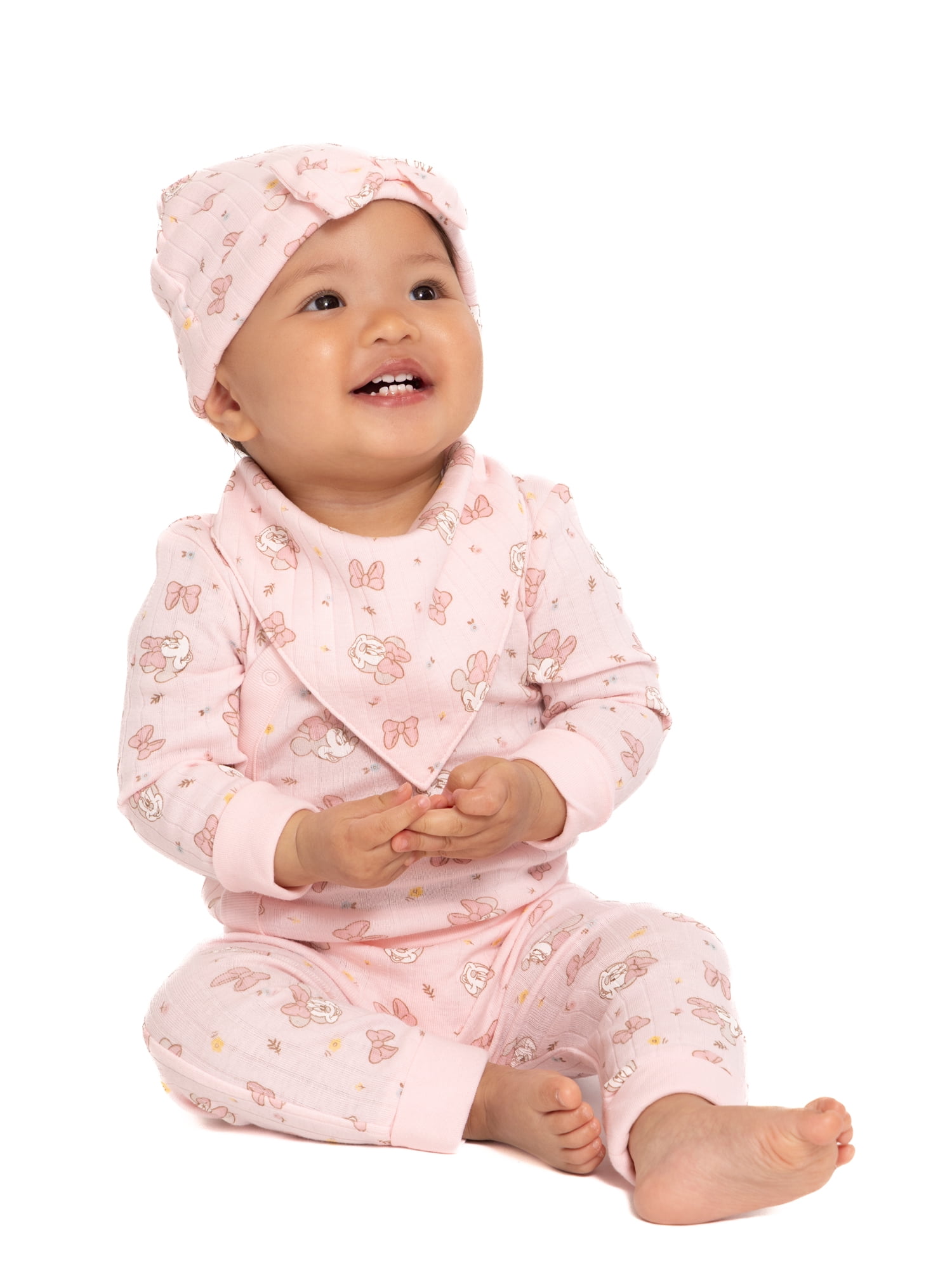 Disney Baby Wishes and Dreams Character Baby Allover Print Take Me Home Set, 4-Piece, Sizes Preemie-6/9 Months