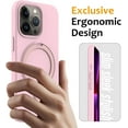 thumbnail image 4 of Entronix Magnetic Silicone Case for iPhone 16 Pro Max, Slim Cover with Foldable Kickstand, Pink, 4 of 5