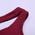 thumbnail image 3 of Prolriy Athletic Gym Workout Tops for Women, Women's Sports Underwear One Shoulder Vacuous Vest Gathered Shockproof Running Sports Back Bra Yoga Clothing Shirts for Women, Womens Tops Red L, 3 of 8