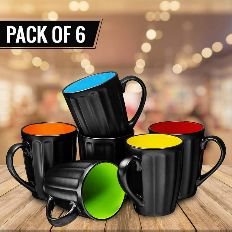 Bruntmor Large Pastel Square Handle Coffee Mug Set (Pack of 4), Large (Pack  of 4) - Foods Co.