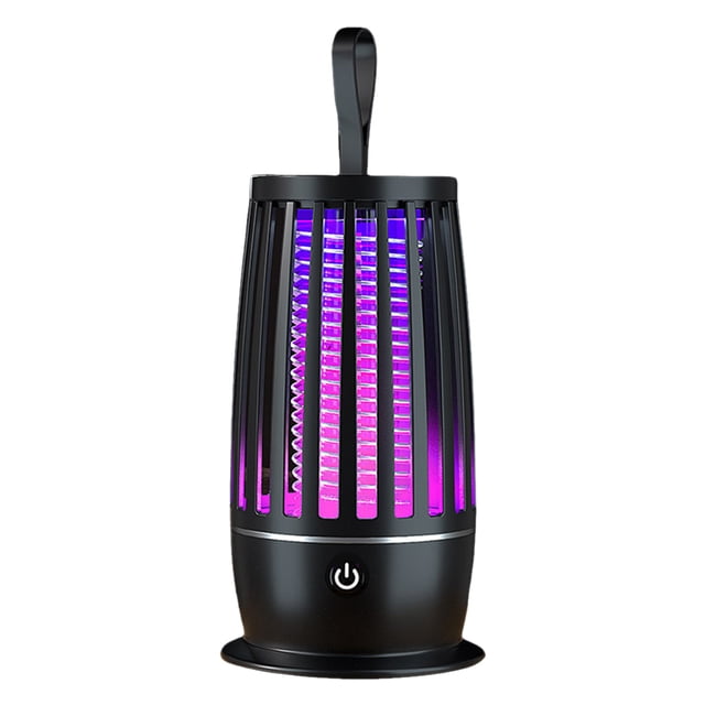 Lámpara eléctrica recargable para matar mosquitos Bug Zapper de 1200 mAh (negro)
