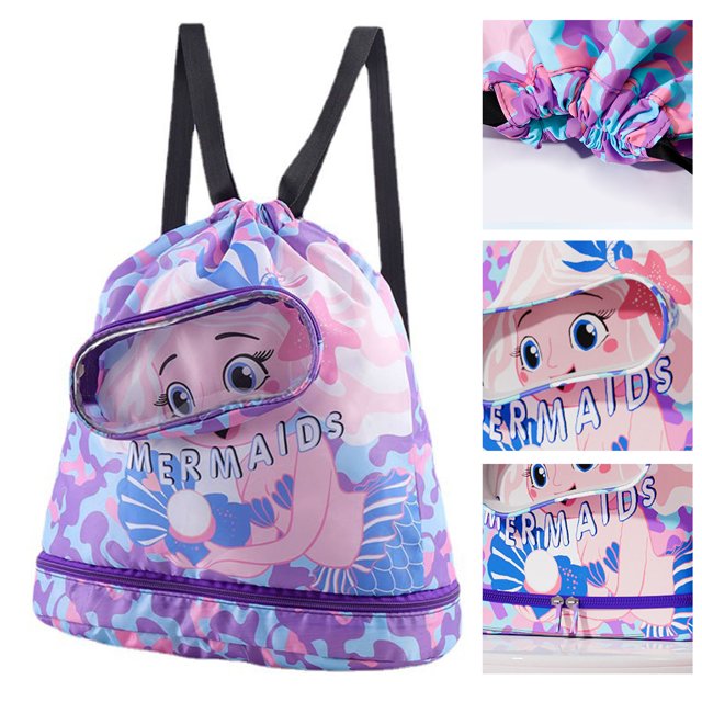 Bolsa de natación para niños, bolsa de natación con cordón para niños Mochila de natación para niños Bolsa de natación Características de vanguardia