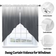 thumbnail image 3 of Swag Curtain Valances Grey Polka Dots Ombre Swag Valances for Kitchen Windows Gradient Gradual Color Short Topper Curtains Valance Tier Pair for Kitchen Bedroom Living Room Bathroom 28"x36", 3 of 8