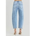 thumbnail image 3 of Risen Jeans - High-Rise Barrel Leg Jeans with Seam Detailing and Adjustable Cuff (25 1/2" Inseam) - RDP5933, 3 of 10