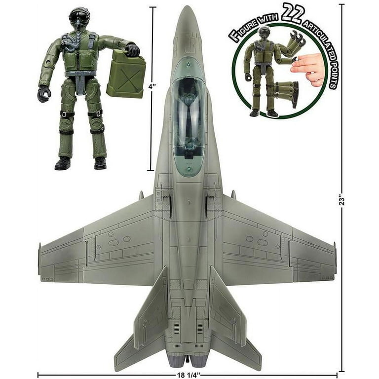 Click N' Play Military Air Force F/A 18 Super Hornet Fighter Jet
