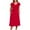 *Red, variant on ClodeEU Womens Short Sleeve Round Neck Midi Dress,Elegant Classy Ruffle Sleeve Scoop Neck Dress Red,Womens Plus XXL