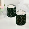 thumbnail image 2 of Yayeee 2 Pack Qtip Holder Bathroom Cotton Swab Canister with Lid Clear Dispenser Set, Dark Green Plants, 2 of 6