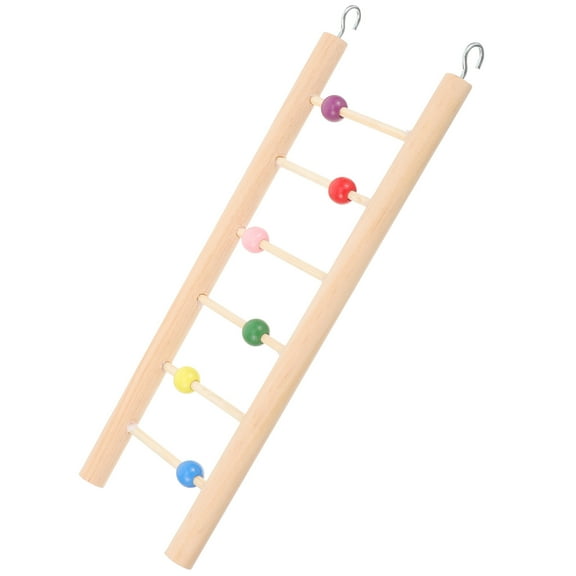 LEXSOMEO Hanging Ladder Bird Climbing Ladder Parakeet Training Ladder Bird Perch Wooden Ladder