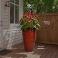 thumbnail image 2 of Worth 2 Pack 24" Tall Large Round Plastic Planter with Drainage Hole, Glossy Red, 2 of 11