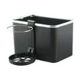 thumbnail image 1 of Caja de almacenamiento para reposabrazos de coche con portavasos, accesorios para automóviles, tejido fácil de instalar Negro, 1 of 9