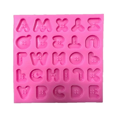 

Button Letters Silicone Mold Fondant Mould Cake Decorating Tools Chocolate Gumpaste Mold Sugarcraft Kitchen Accessories (Random