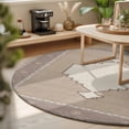 thumbnail image 3 of Round Rugs 5Ft, Beige Boho Round Area Rug Washable Indoor Throw Carpet, Southwestern Ethnic Abstract Art Soft Non Slip Circle Rug for Cabinet Bathroom Home Decor Aesthetic, 3 of 8