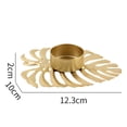 thumbnail image 6 of Joernso Candlestick Leaf Shape Desktop Ornament Metal Turtle Leaf Candle Holder for Home Decor, 6 of 8