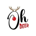 thumbnail image 2 of Women's Fun Deer Print T-Shirt - Casual Crew Neck, Short Sleeve, Stretchy Polyester Blend, Machine Washable - Perfect for Summer & Holidays, 2 of 6