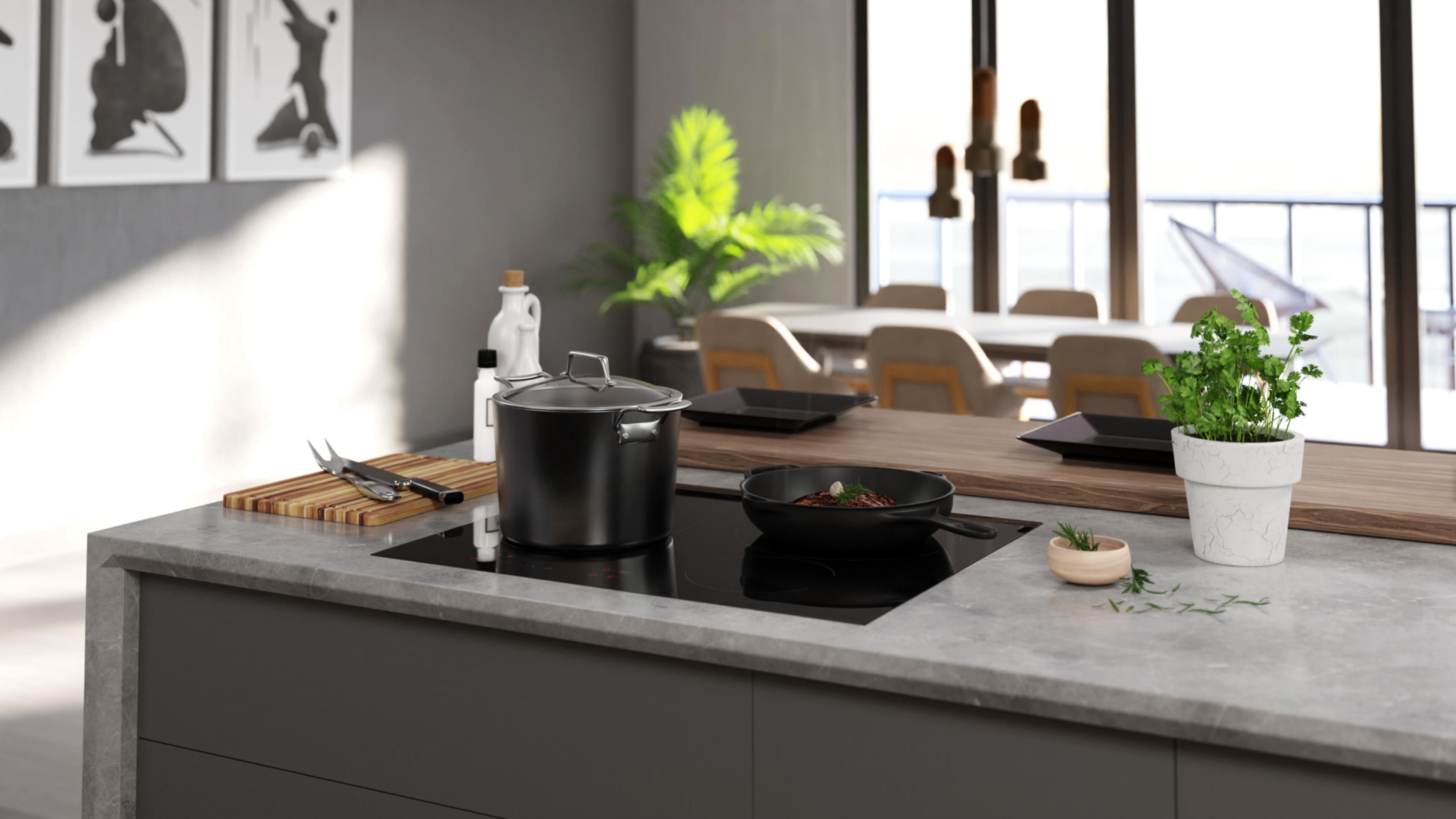 Elica Eiv424 Volta Series 24" Wide 4 Burner Induction Cooktop - Black
