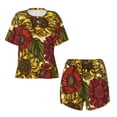 thumbnail image 4 of Naloa Sunflower Women's Short-Sleeved Pajama Set, Loungewear, Summer pajamas, Breathable Cozy - 4X-Large, 4 of 9