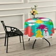 thumbnail image 7 of Coolnut 60" Christmas Snowman Round Tablecloth, Waterproof Stain and Wrinkle Resistant Washable Decorative Table Covers for Kitchen Dining Tabletop Party Outdoor Picnic, 7 of 7