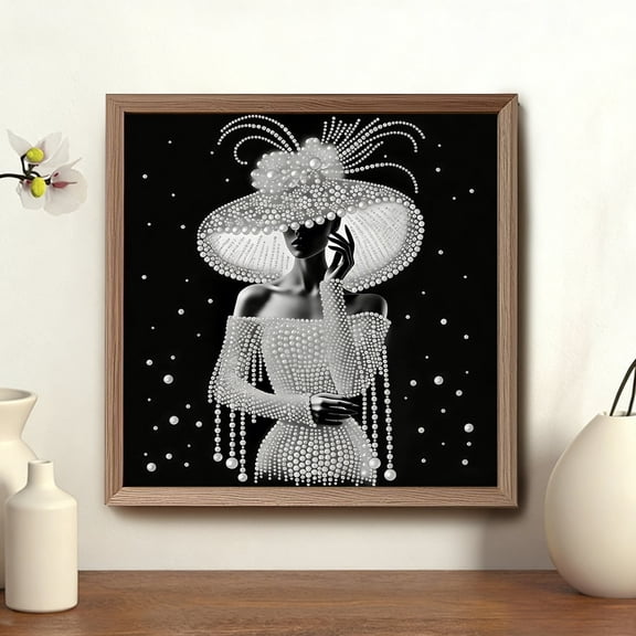 Pearl Diamond Painting, DIY Pearl Painting Kits, Pearl Painting Kits For Adults, Alien Diamond Art Set for Adults & Beginners Crystal Water Diamond Home Decor