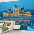 thumbnail image 2 of Peel and Stick Wallpaper Hungarian parliament night winter Modern Art Wall Mural Decor Self Adhesive and Removable 69in x 98in, 2 of 8