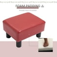 thumbnail image 5 of Homcom Modern Small Faux Leather Ottoman / Footrest Stool, 5 of 7