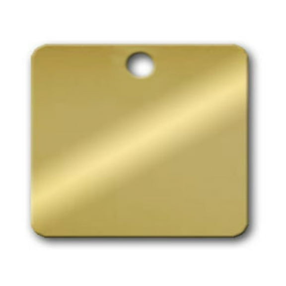 Square Brass Tags 1-1/2 Inch - Pack/25
