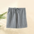 thumbnail image 2 of Men's Plus Size Sleep Shorts Akafmk Men Cotton Pajamas Shorts Soft Sleepwear Bottom Shorts Solid Color Loose Home Shorts Lightweight Loungewear Shorts with Pockets, 2 of 3