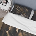 thumbnail image 4 of Designart "Elegant Black and Gold Rose III" Floral & Botanical Bedding Covert Set - Rose Black Floral Bed Set With 2 Shams, 4 of 6