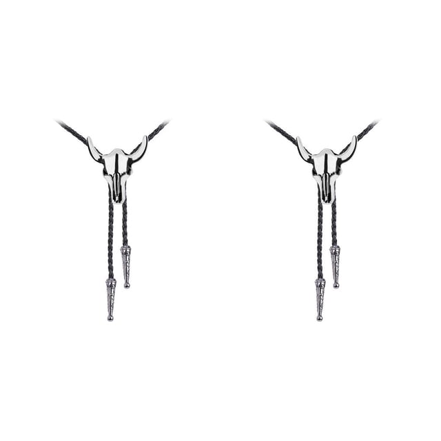 Sonducket Corbatas doradas para hombre Vaquero americano Bolo de moda Accesorios de ropa ajustables Corbata de estilo occidental Regalo ideal en bolsas plata 2piezas Sonducket CBP162263