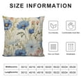 thumbnail image 5 of COMIO  Watercolor Flowers Throw Pillow Cover Blue Cornflower White Daisy Vintage Spring Blossom Cozy Square Cushion Case for Men Women Boys Girls Room Home Decor, 5 of 5