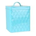 thumbnail image 1 of Trellis Collection Small Tin Canister, Turquoise, 1 of 3