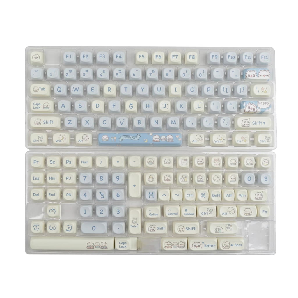 Customizable 144 PBT Keycaps with MOA Profile Keycaps for 61/87/96/98/104/108 Mechanical Keyboards Enthusiasts Hobbyists