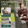 thumbnail image 4 of PARKWELL Patio Wicker Chairs Swivel Rocker Set of 4,Outdoor Rattan Swivel Glider Rocking Lounge Chairs for Patio Porch Pool,Brown/Gray, 4 of 7
