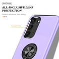 thumbnail image 2 of for Samsung Galaxy S23 Case, 360° Rotatable Ring Holder Kickstand Dual Layer Military-Grade Drop Tested Protection Support Car Holder Mount Magnetic Absorbing Bumper Phone Case, Purple, 2 of 7