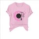 thumbnail image 1 of Blusas de Manga Corta para las Mujeres Divertida Impresión Cuello Redondo Camiseta Vintage, Blusas de Primavera para las Mujeres, 1 of 4
