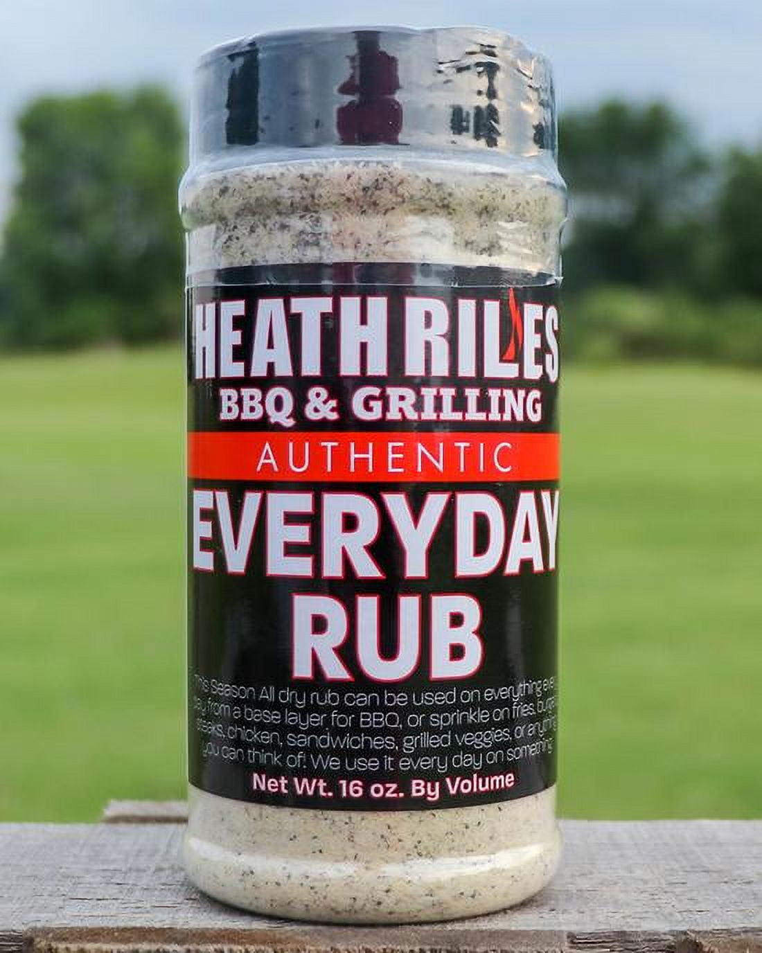 Heath Riles HOT BBQ Rub 16 Oz Bottle Award Winning Gluten and MSG Free –  Robidoux Inc