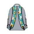 thumbnail image 3 of Poodle and Sunflowers Teal Pattern Backpack for School, Cute School Bag with Adjustable Shoulder Straps and Padded Back, 15.3"x11"x6.7", 3 of 5