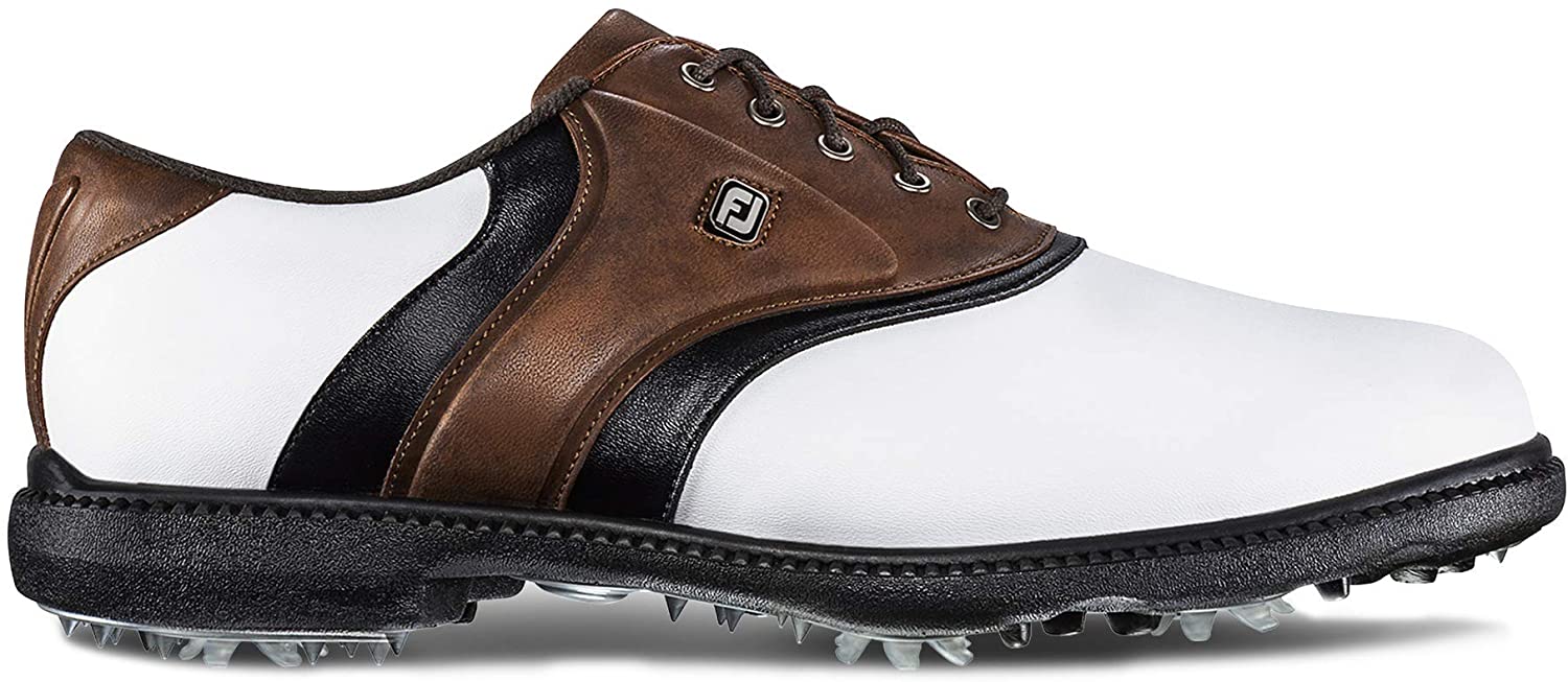 FootJoy FJ Originals Golf Shoes (White/Brown, 10) - image 2 of 7