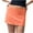 Orange, variant on Mgmyaa Womens Mini Skirts Solid Color Low Waisted Summer Elastic Waist Short Skirt