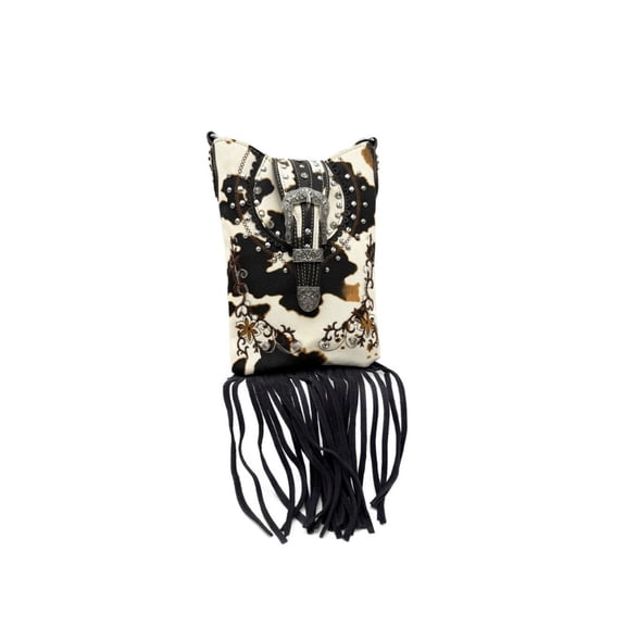 Dasein Fringe Studded Hobo Bag