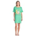 thumbnail image 5 of Casual Nights Women's Short Sleeve Printed Scoop Neck Sleep Tee - Green Moon Light, 5 of 5