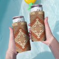 thumbnail image 3 of 2 Pieces Sleeves Beer Cooler Bags Insulated Collapsible Can Sleeves Abstract Bohemian Brown Soda Beer Can Covers for Bulk for Soda, 3 of 4