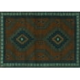 thumbnail image 1 of Ahgly Company Indoor Rectangle Persian Turquoise Blue Traditional Area Rugs, 5' x 8', 1 of 4