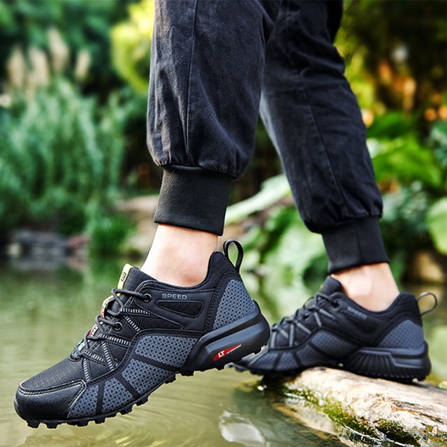 Zapatos de senderismo Zapatillas casuales para hombre Ligeras para escalar (40) Negro DQrwqpou Tenis De Mujer Tenis De Hombre